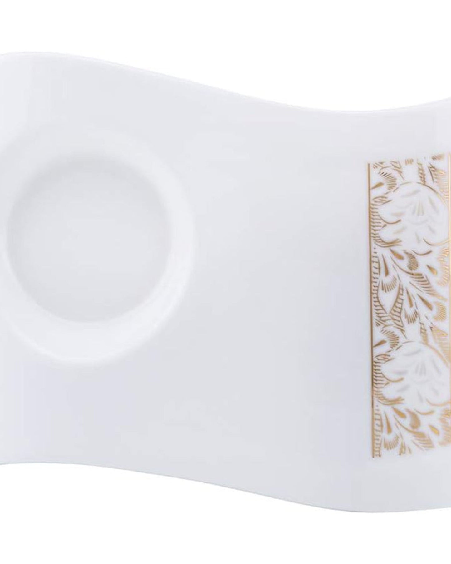 طقم فناجين وصحون من البورسلين من شالو، ١٢ قطعة، سعة ٢٠٠ مل | طقم شاي وقهوة أبيض أنيق