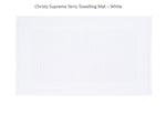 مجموعة مناشف وسجادات الاستحمام "سوبريم" من كريستي باللون الأبيض