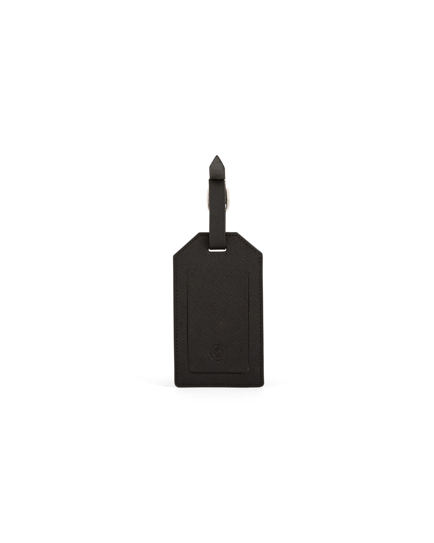 Cross Saffiano Leather Luggage Label - Black