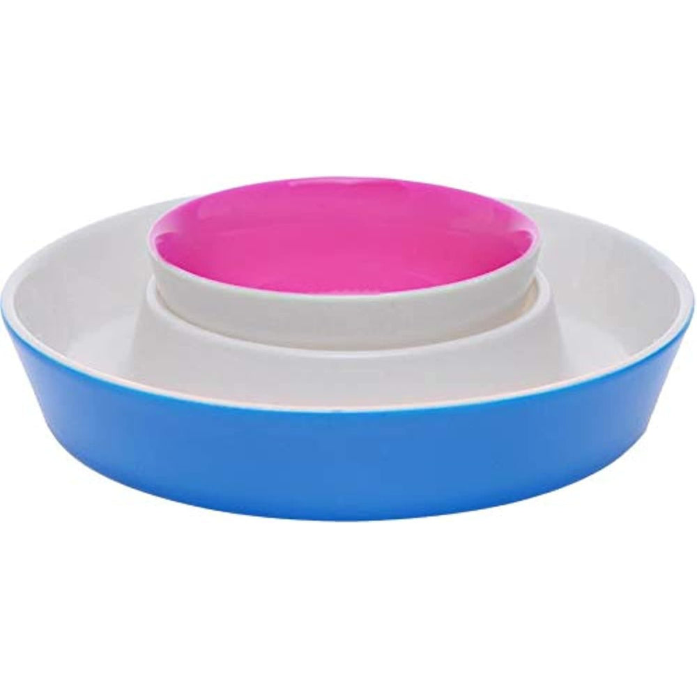 Shallow Swirl Porcelain Bowl Set, 2-Piece Elegant White Serving Bowls