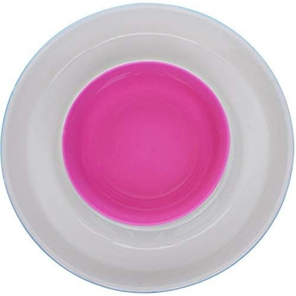 طقم أوعية خزفية ضحلة دوامية، مكون من قطعتين من أوعية التقديم الأنيقة باللون الأبيض