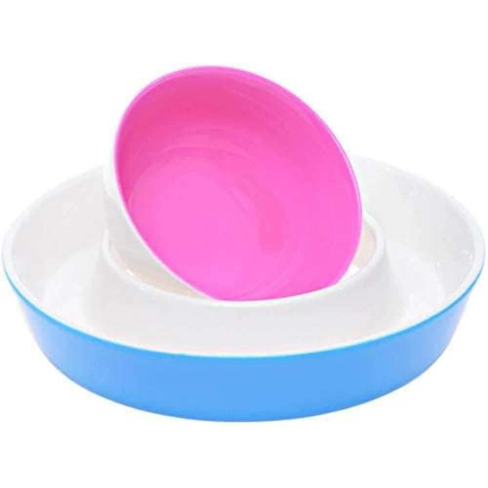 طقم أوعية خزفية ضحلة دوامية، مكون من قطعتين من أوعية التقديم الأنيقة باللون الأبيض