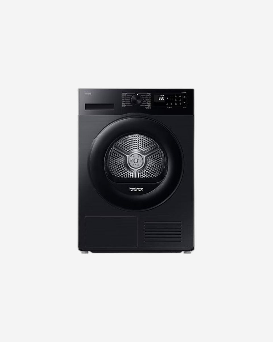 مجفف ملابس سامسونج بمضخة حرارية سعة 9 كجم، DV90CGC2A0ABGU - كفاءة طاقة A+++، عناية صحية، تقنية تجفيف مثالية - أسود