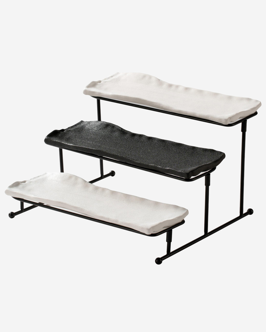 Shallow 3?Tier Porcelain Serving Stand
