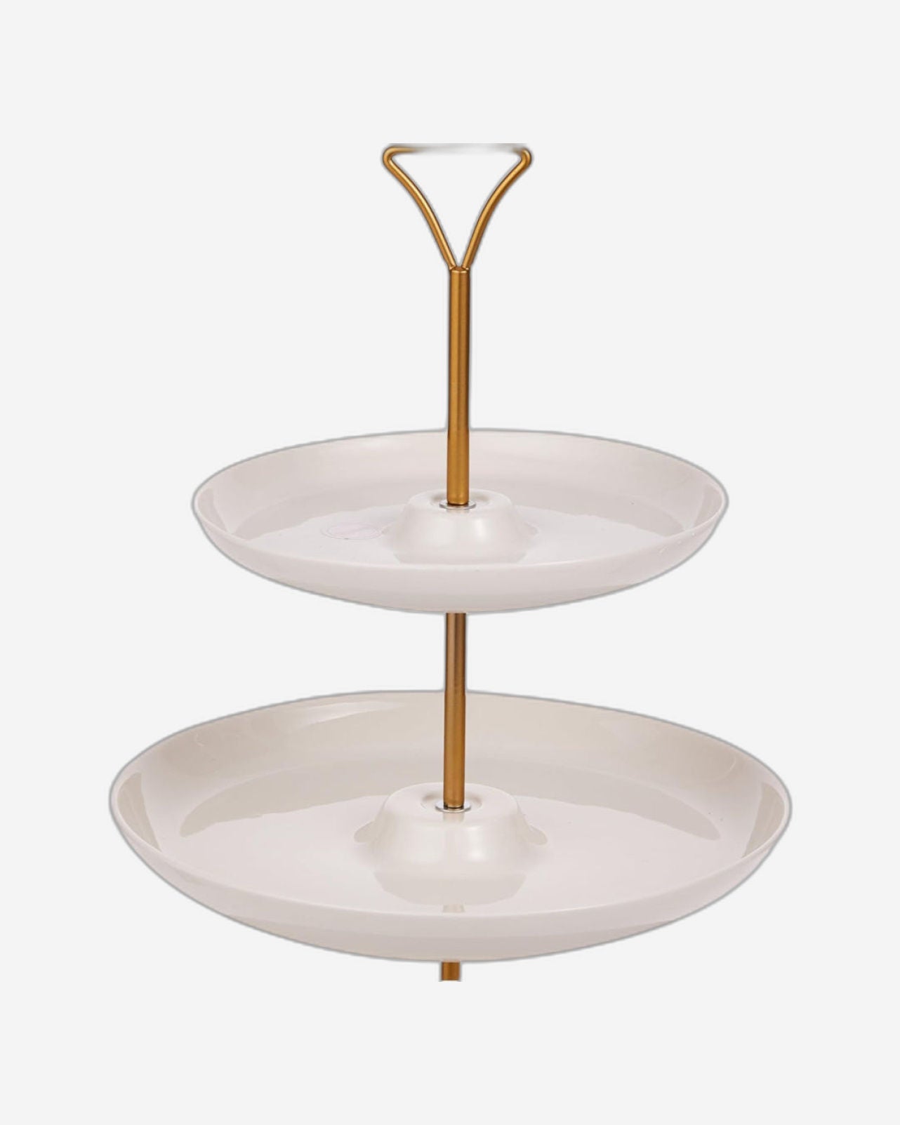 طبق دائري من الخزف الصيني العظمي، 3 طبقات، مقاس 7/9/11 بوصة، مع حامل ذهبي - طقم تقديم أنيق للمقبلات والحلويات والوجبات الخفيفة