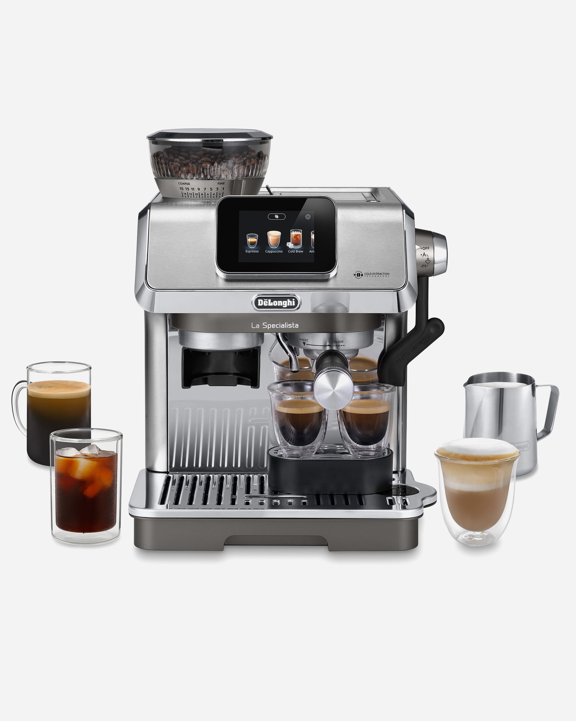 De'Longhi La Specialista Semi-Automatic Espresso Machine Toutch Plus Cold Brew EC9455.M Metal (ESMA Certfied)