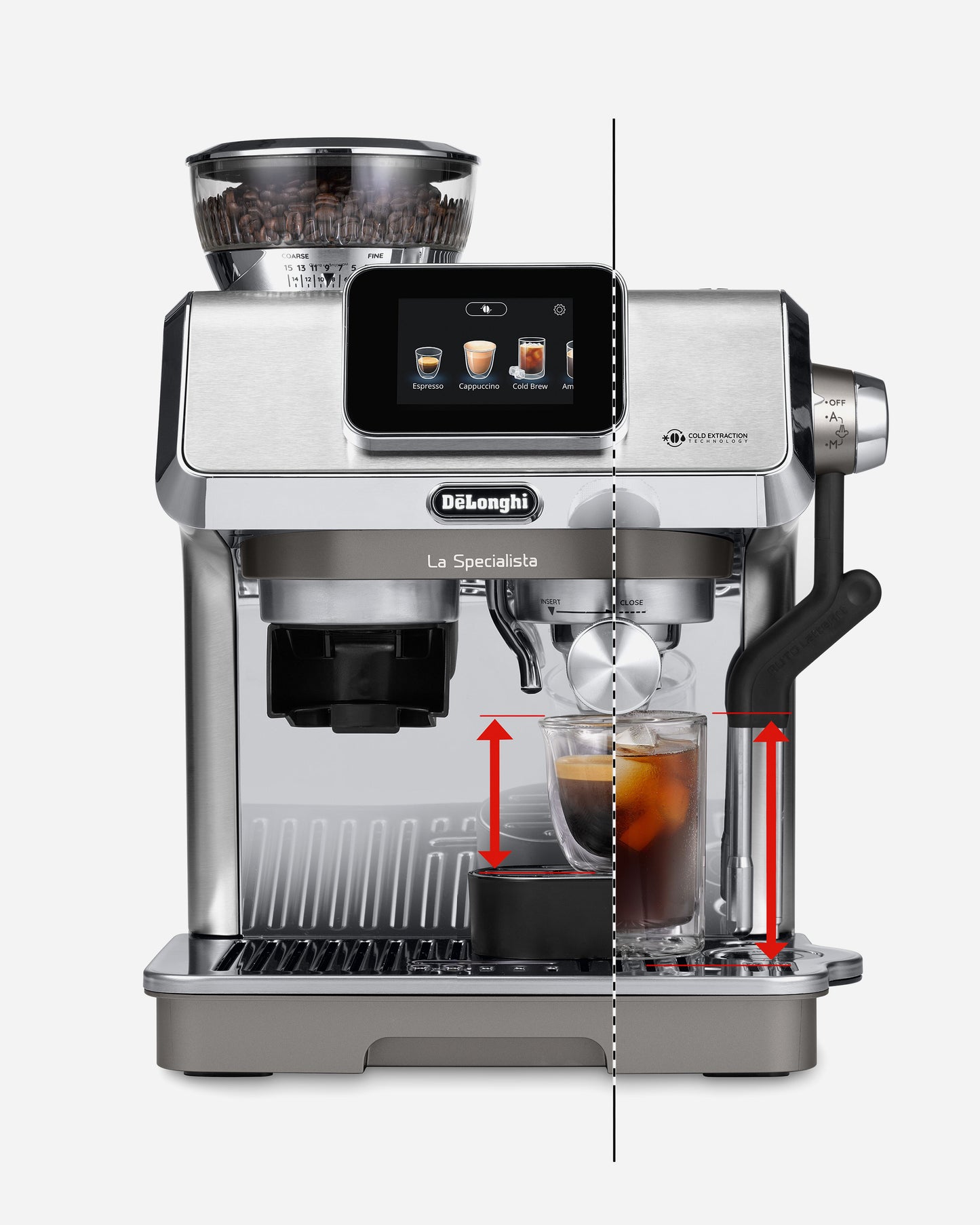 De'Longhi La Specialista Semi-Automatic Espresso Machine Toutch Plus Cold Brew EC9455.M Metal (ESMA Certfied)