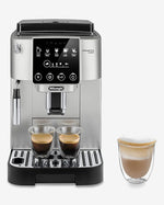 ماكينة قهوة ديلونجي الأوتوماتيكية بالكامل MAGNIFICA START ماكينة إسبريسو من حبة إلى كوب مثالية للإسبريسو والأمريكانو والكابتشينو واللاتيه والماكياتو - ECAM220.31.SB فضي/أسود (معتمدة من هيئة الإمارات للمواصفات والمقاييس)