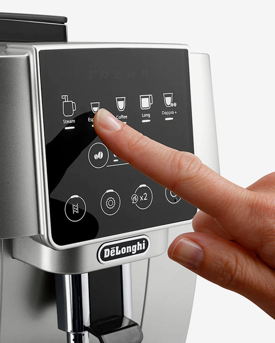 ماكينة قهوة ديلونجي الأوتوماتيكية بالكامل MAGNIFICA START ماكينة إسبريسو من حبة إلى كوب مثالية للإسبريسو والأمريكانو والكابتشينو واللاتيه والماكياتو - ECAM220.31.SB فضي/أسود (معتمدة من هيئة الإمارات للمواصفات والمقاييس)