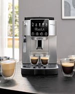 ماكينة قهوة ديلونجي الأوتوماتيكية بالكامل MAGNIFICA START ماكينة إسبريسو من حبة إلى كوب مثالية للإسبريسو والأمريكانو والكابتشينو واللاتيه والماكياتو - ECAM220.31.SB فضي/أسود (معتمدة من هيئة الإمارات للمواصفات والمقاييس)