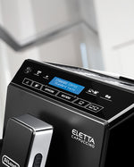 ماكينة قهوة ديلونجي إليتا أوتوماتيكية بالكامل | مزودة بخافق حليب | ١٣ إعدادًا قابلًا للتعديل | مطحنة قهوة مدمجة | ECAM44.660.B (أسود)