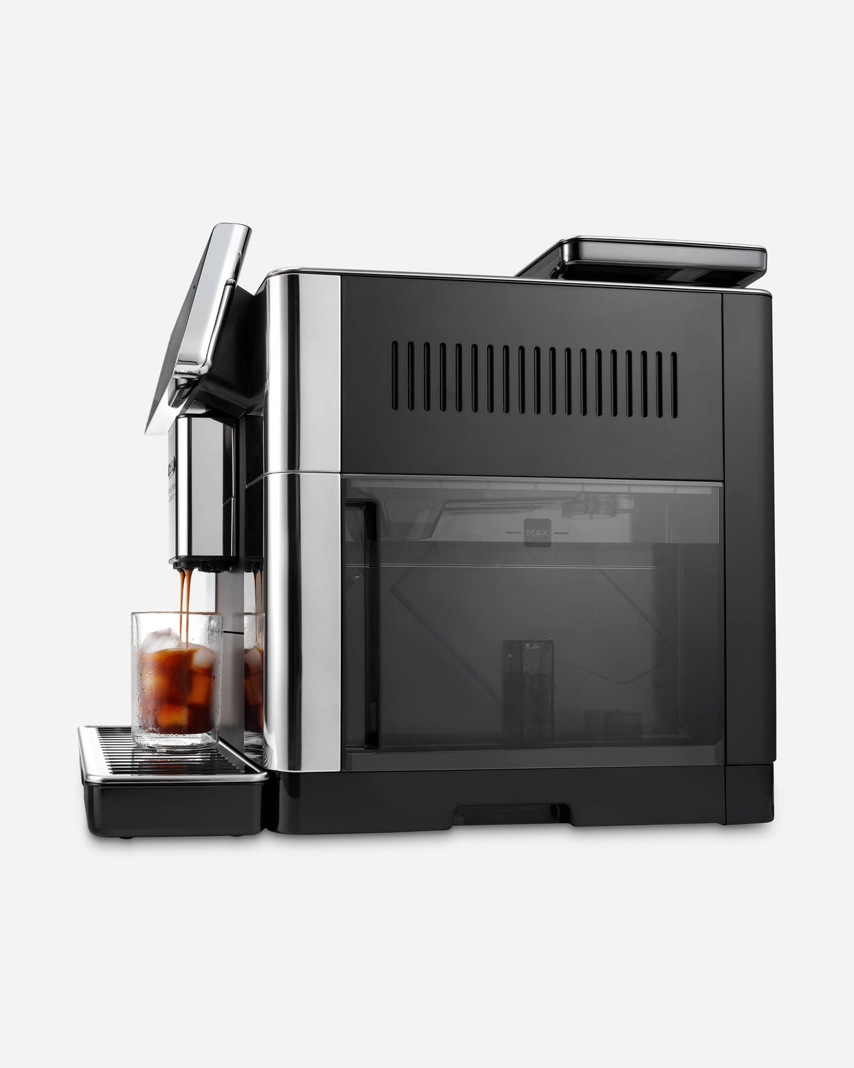 De'Longhi PrimaDonna Aromatic Fully Automatic Bean-to-Cup Coffee Machine with 38 Hot & Cold Drinks, Cold Brew Technology & 5-Inch Touchscreen – Titanium – ECAM630.75.TSM