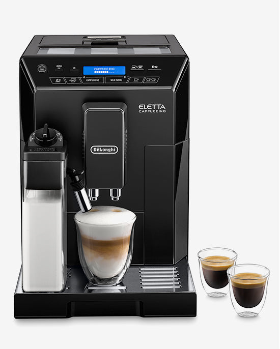 ماكينة قهوة ديلونجي إليتا أوتوماتيكية بالكامل | مزودة بخافق حليب | ١٣ إعدادًا قابلًا للتعديل | مطحنة قهوة مدمجة | ECAM44.660.B (أسود)
