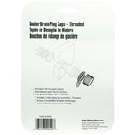 Igloo-Threaded Drain Plug Caps With Plastic Tether - White