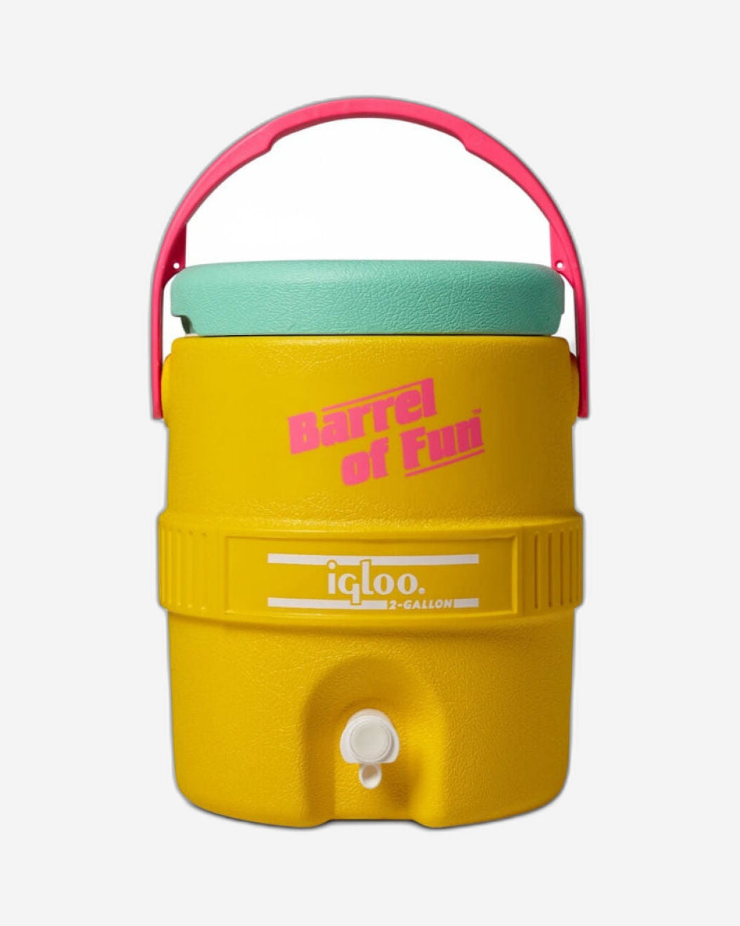00031416-Igloo-إبريق ماء بتصميم برميل المرح سعة جالونين - أصفر