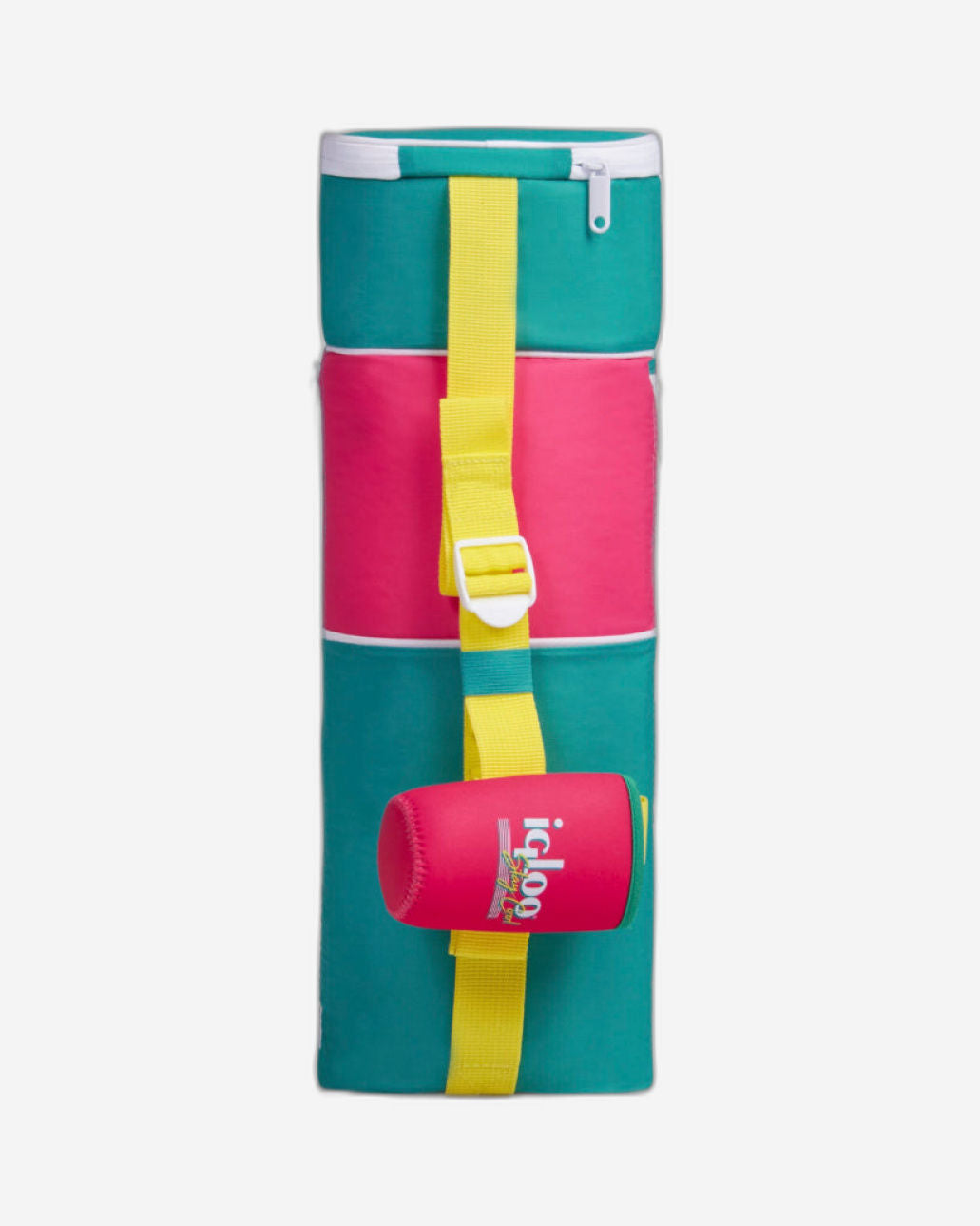 حقيبة تبريد مزدوجة الأسطوانة من إيجلو ريترو - لون اليشم الداكن/الأرجواني الداكن/الأصفر