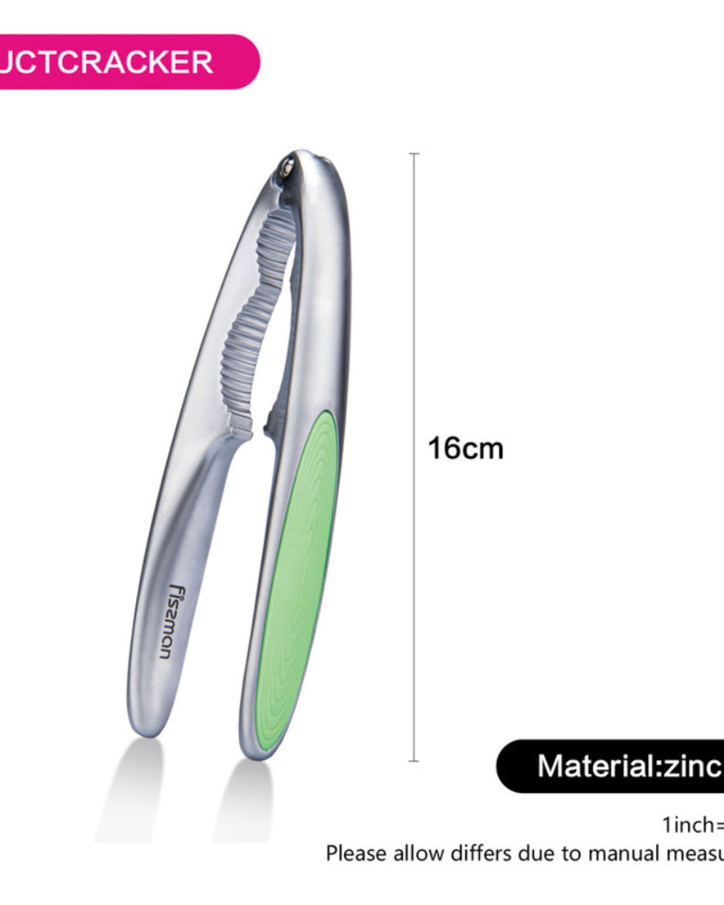 كسارة البندق من فيسمان، سبيكة زنك، سلسلة لومينيكا، خضراء، 16 سم