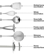 مجموعة أدوات طهي فيسمان، 6 قطع، فضية، 16 × 43 سم