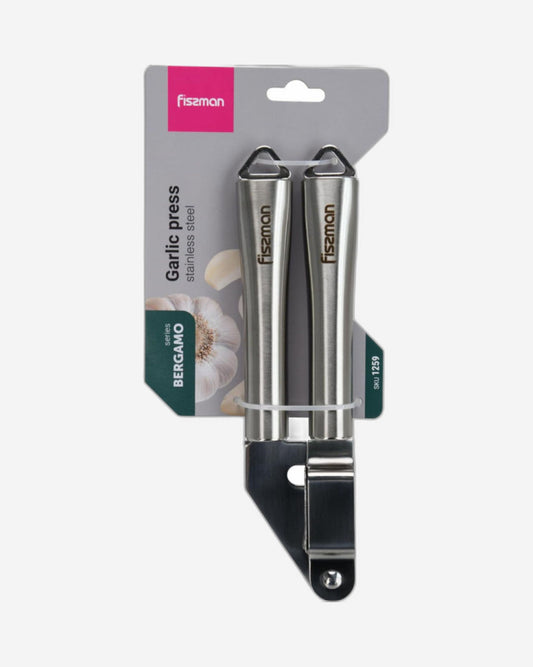 مكبس الثوم فيسمان عالي التحمل من سلسلة بيرجامو، 20 سم، مصنوع من الفولاذ المقاوم للصدأ