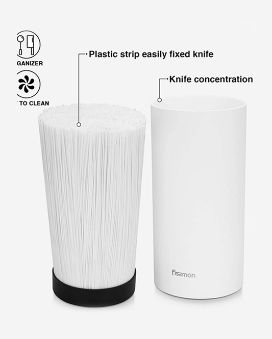 منظم سكاكين المطبخ من فيسمان، 11×22 سم، دائري الشكل، أبيض (بلاستيك)