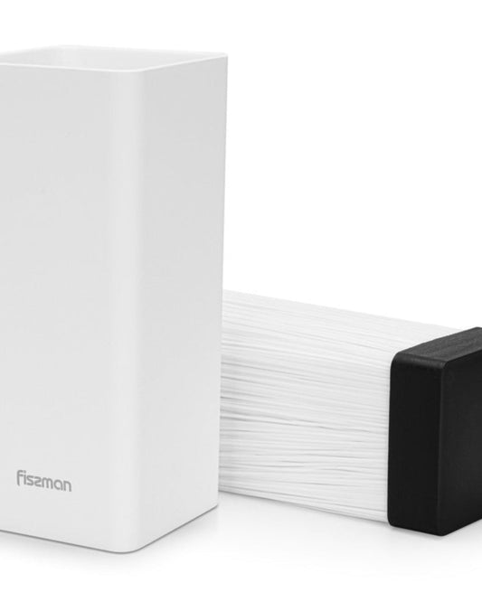 منظم سكاكين المطبخ فيسمان، 10×10×22 سم، أبيض على شكل مربع (بلاستيك)