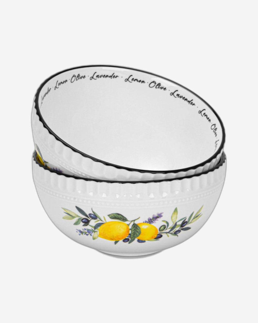 Fissman 2-Piece Bowl Lemon Provence 16cm Porcelain