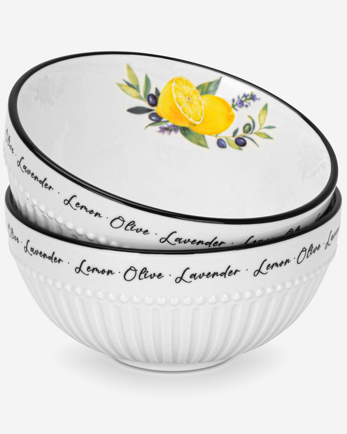 Fissman Bowl Set 2Pc Lemon Provence Porcelain 12cm