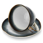 أكواب فيسمان جالاكتيكا من قطعتين، سعة 230 مل، مع صحون من البورسلين