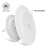 حامل فواكه فيسمان من طبقتين، لعيد الميلاد، مقاس ١٩/٢٧ سم، مصنوع من الخزف العظمي الجديد