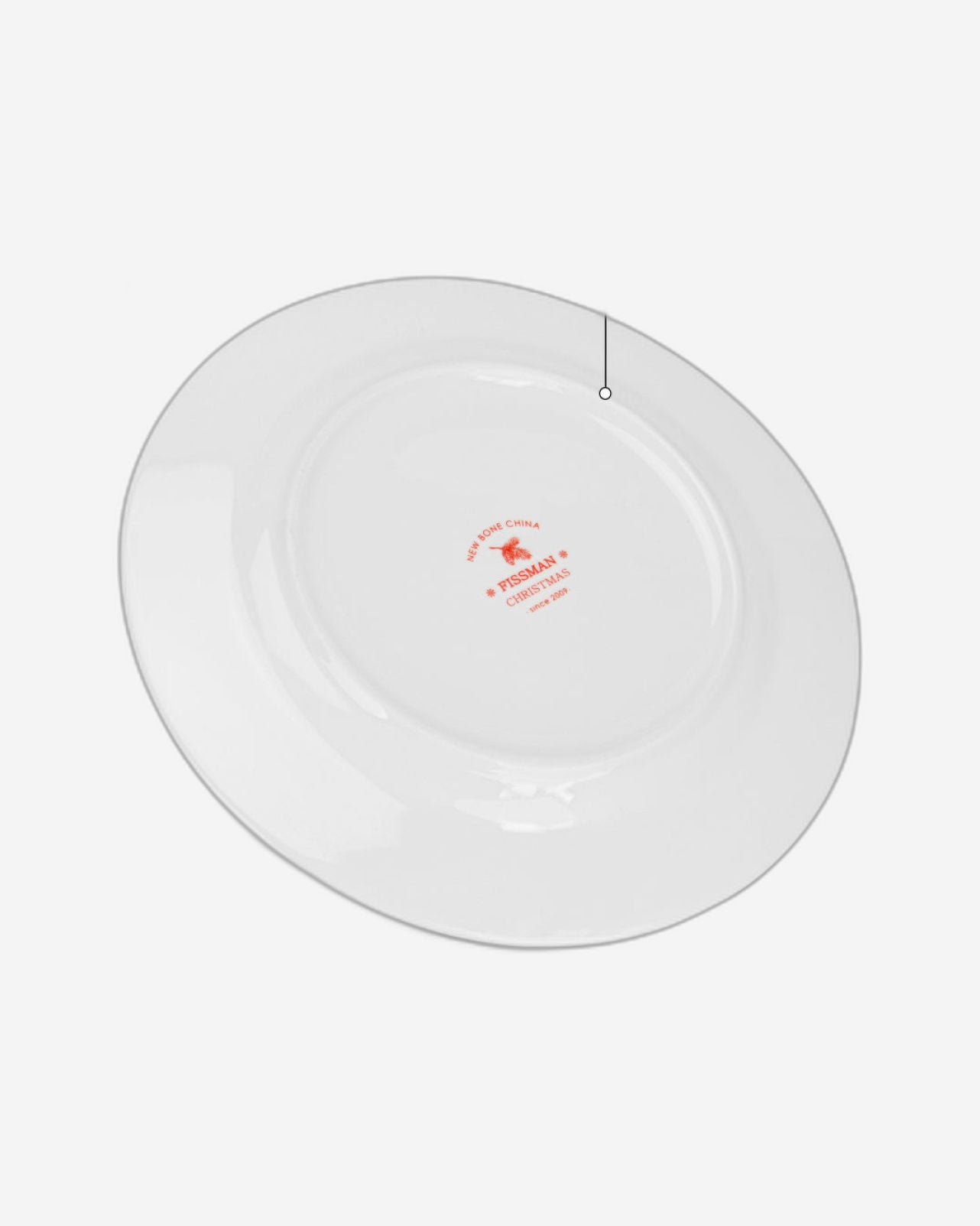 طبق فيسمان من قطعتين لعيد الميلاد، 19.5 سم، مصنوع من الخزف العظمي الجديد
