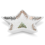 Fissman Star Shape Dish Christmas, 19cm New Bone China