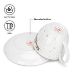 طقم أكواب وصحن من فيسمان، قطعتين، سعة 400 مل، مصنوع من الخزف العظمي الصيني الجديد لعيد الميلاد