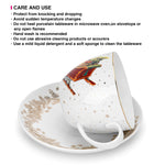 طقم أكواب وصحن من فيسمان، قطعتين، سعة 400 مل، مصنوع من الخزف العظمي الصيني الجديد لعيد الميلاد