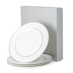 Fissman 4-Piece Dinner Plates Porcelain 12cm Nice Series Microwave & Dishwasher Safe