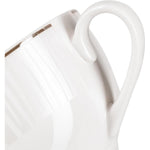 أكواب فيسمان من قطعتين سعة 220 مل مع صحون، مصنوعة من الخزف العظمي الجديد