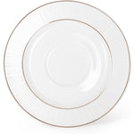 أكواب فيسمان من قطعتين سعة 220 مل مع صحون، مصنوعة من الخزف العظمي الجديد