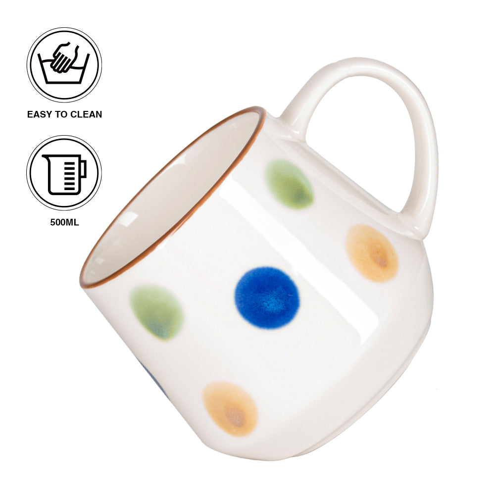 كوب فيسمان من البورسلين مكون من قطعتين بتصميم أنيق وبسيط سعة 500 مل