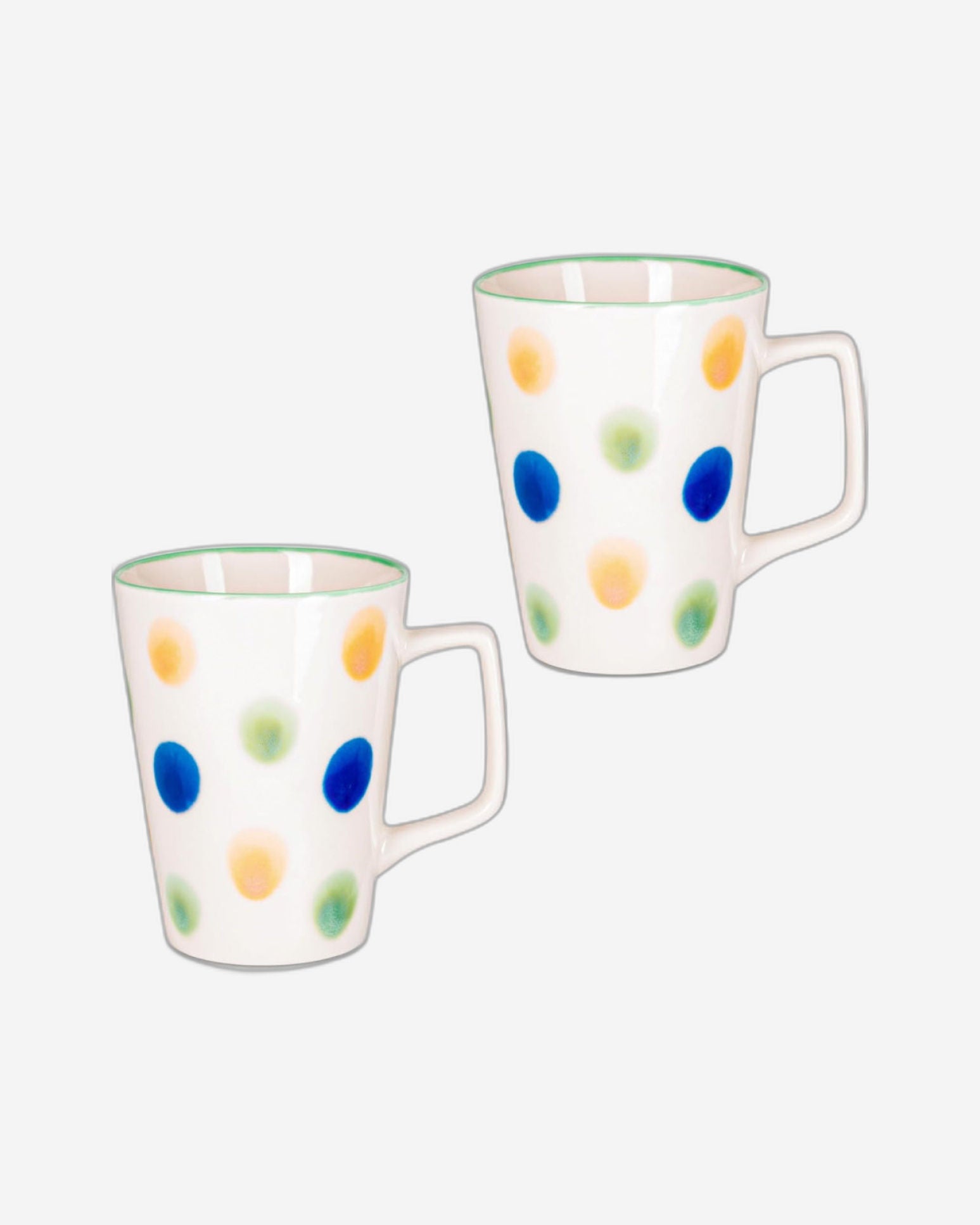 كوب فيسمان من البورسلين، قطعتين، بتصميم أنيق وبسيط، سعة 410 مل