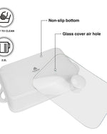 صينية خبز مستطيلة من فيسمان بغطاء زجاجي، 31.5 سم/2.2 لتر، بورسلين