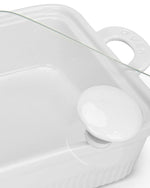 صينية خبز مستطيلة من فيسمان بغطاء زجاجي، 31.5 سم/2.2 لتر، بورسلين