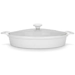 صينية خبز بيضاوية من فيسمان بغطاء زجاجي، 31 سم/2.1 لتر، بورسلين