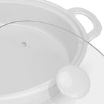 صينية خبز بيضاوية من فيسمان بغطاء زجاجي، 31 سم/2.1 لتر، بورسلين