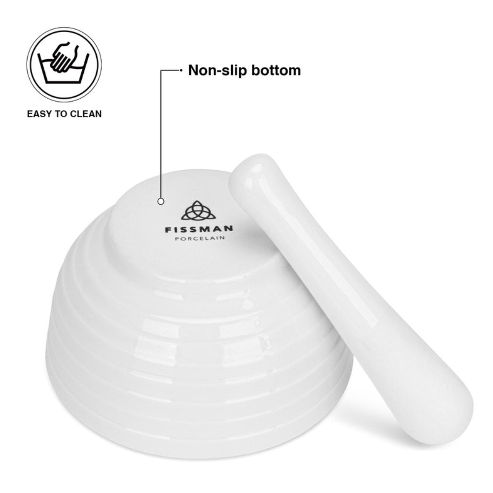 مجموعة فيسمان للمدقة والهاون 12 سم، مطحنة ثوم وتوابل وسحق أعشاب