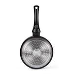 قدر فيسمان بغطاء زجاجي سعة 1.5 لتر، قدر ألومنيوم غير لاصق من تاتش ستون، مقاس 16×8 سم، سلسلة فورد