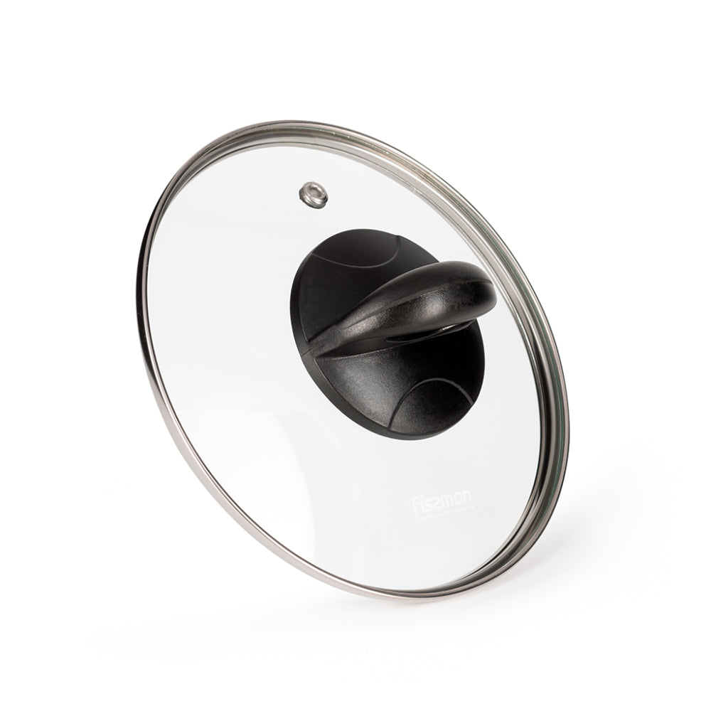 قدر فيسمان بغطاء زجاجي سعة 1.5 لتر، قدر ألومنيوم غير لاصق من تاتش ستون، مقاس 16×8 سم، سلسلة فورد