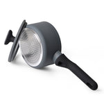 قدر فيسمان سعة 1.4 لتر مع غطاء زجاجي، قدر ألومنيوم مطلي بطبقة غير لاصقة من TouchStone، مقاس 16×7.9 سم، سلسلة لورا