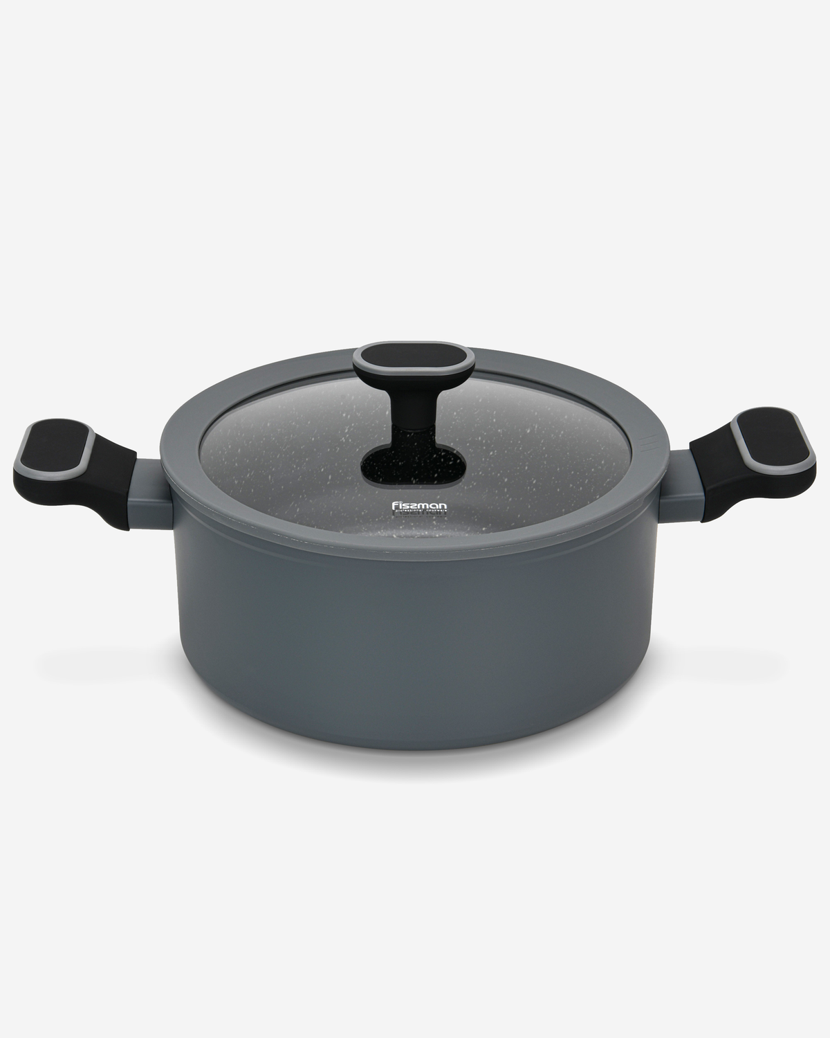 Fissman Stockpot Laura Aluminium Non-Stick 20cm 3L Glass Lid Induction