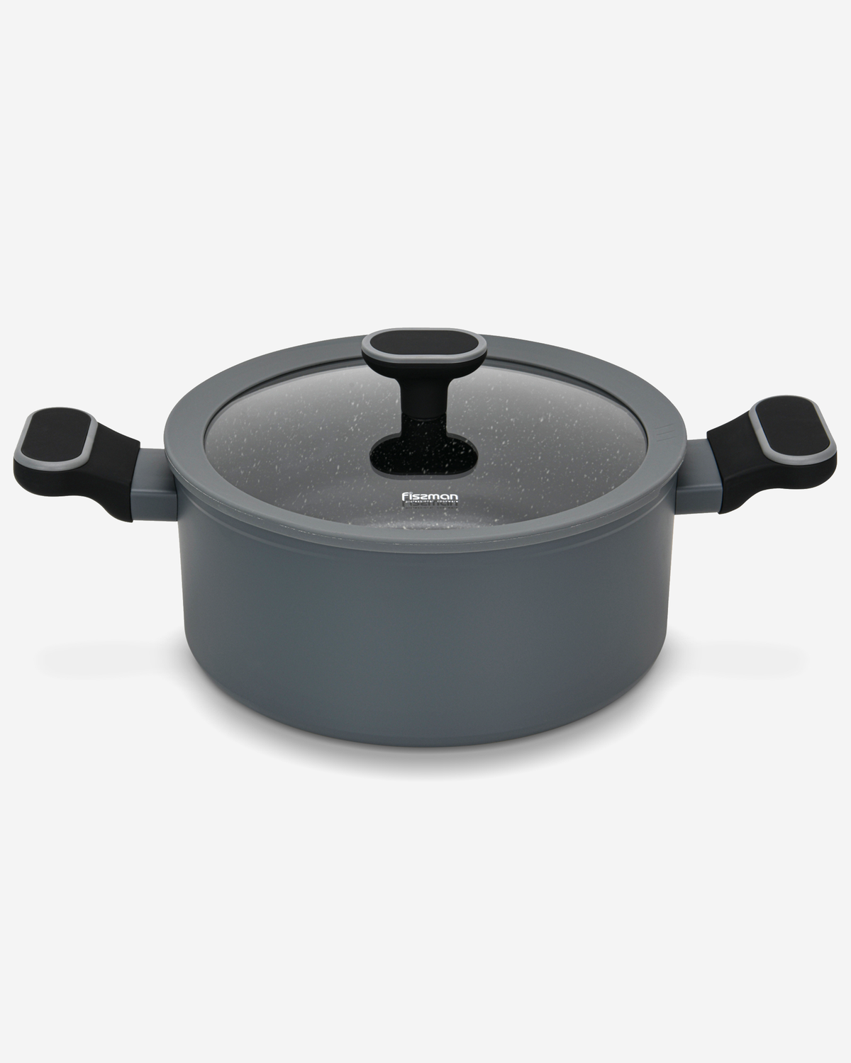 Fissman Stockpot Laura Aluminium Non-Stick 24cm 4.65L Glass Lid Induction