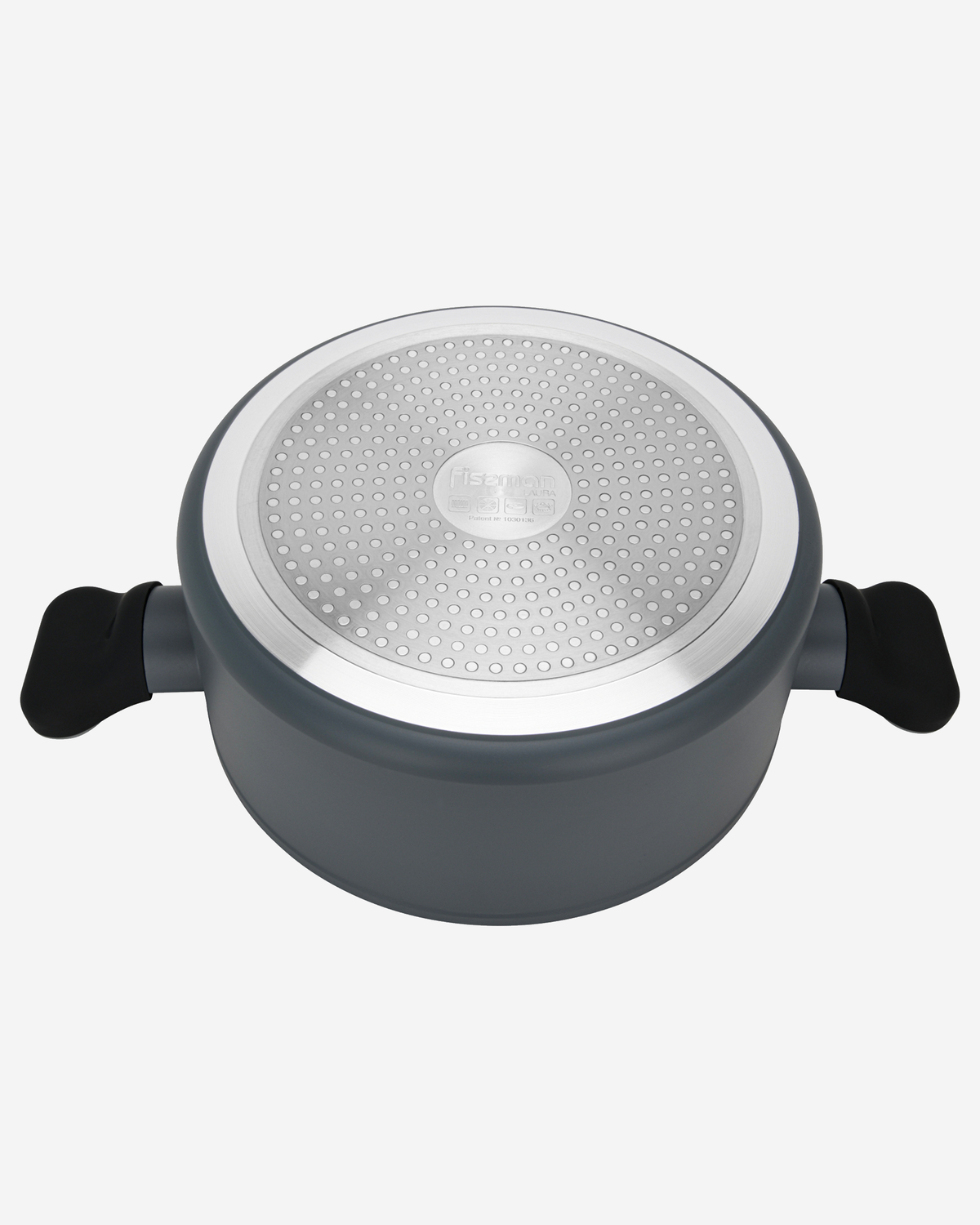 Fissman Stockpot Laura Aluminium Non-Stick 24cm 4.65L Glass Lid Induction