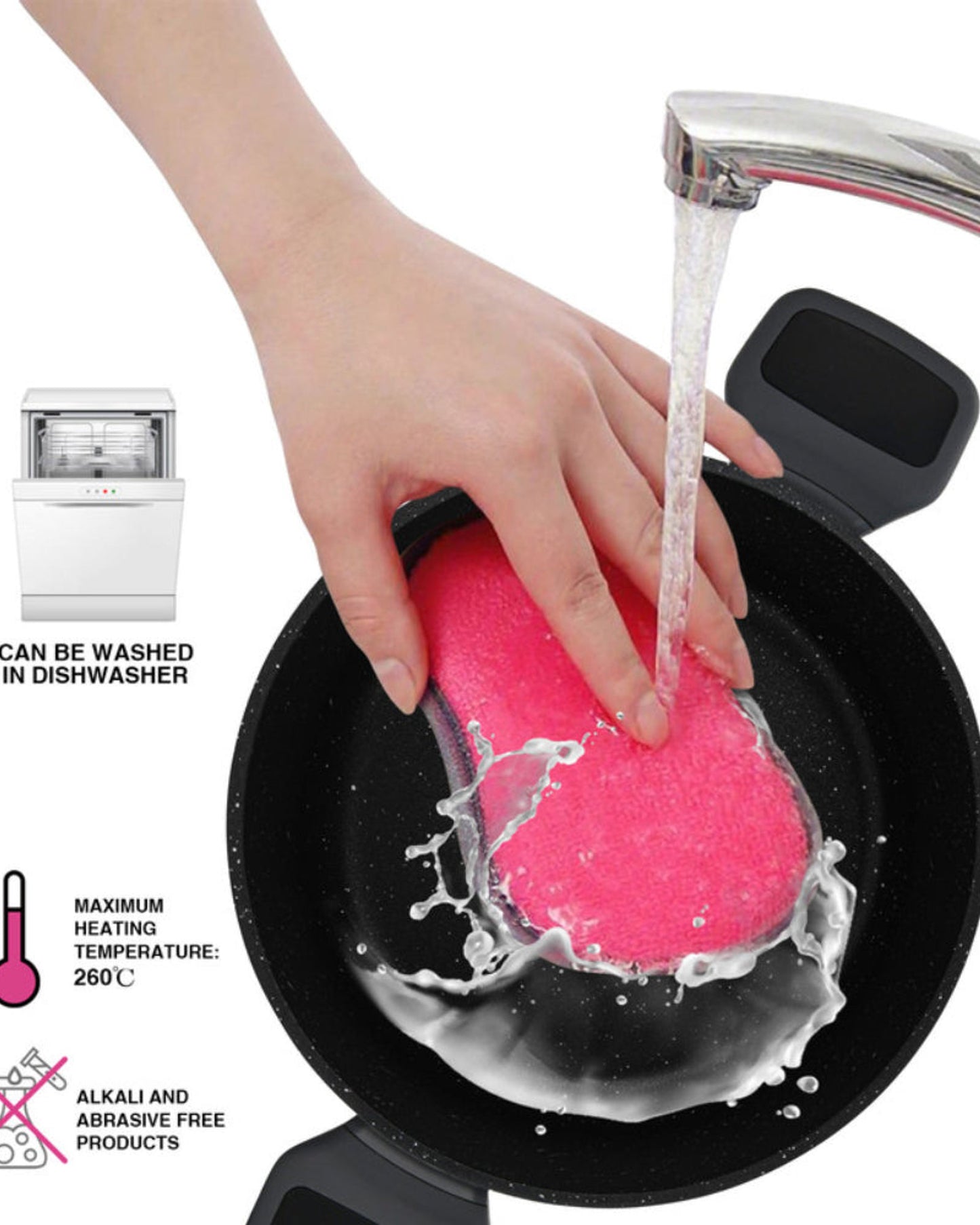 قدر فيسمان تيتانيوم برو 20 سم/2.7 لتر مع غطاء زجاجي من الألومنيوم المصبوب وطلاء غير لاصق